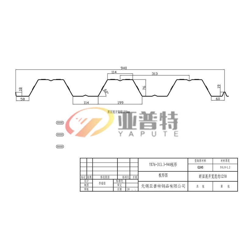 浙江YX76-313.3-940板形