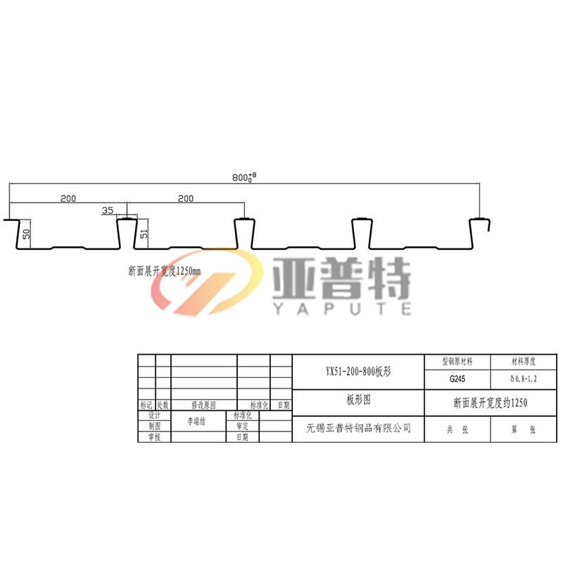 上海YX51-200-800板形
